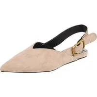 Ital-Design Damen Kniestiefel Western-Optik Blockabsatz Schnürpumps (92078642) Flach Schnür- & Riemchenpumps in Beige