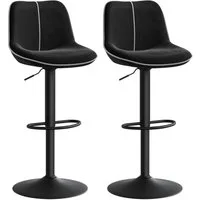 VASAGLE Barhocker Barstühle (2er), 2 Barhocker, 2 Barstühle, höhenverstellbar, drehbar