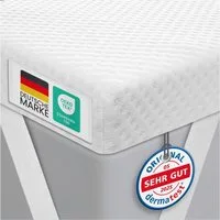 Gentle North, Topper Matratzentopper 7cm hoch H2/H3 - mit Gel-Memory- und Komfortschicht, 7 cm hoch, schadstoffgeprüft für Stoffe, Fäden, Reißverschlüsse, Schaum etc.