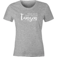 MoonWorks Print-Shirt Damen T-Shirt heute ist ein guter Tag zum tanzen Party Techno feiern tanzen Festival JGA Slim Fit Moonworks® mit Print