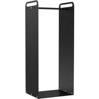 MC Star Kaminholzregal 36 x 30 x 90 cm Brennholzregal mit Griffe, Feuerholzregal, (für Outdoor, Indoor, bis 30 kg, Stahl, Schwarz)
