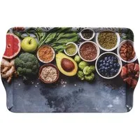 KESPER® Servierplatte Serviertablett 48 x 30 x 3,5 cm, Melamin (MF), Motiv Healthy Kitchen, (1-tlg)
