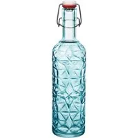 Bormioli Rocco Trinkflasche Oriente Glasflasche 1,0 l mit Bügelverschluss, aus Glas, ideal für Vorrat, Servieren oder Selbstgemachtes