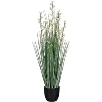 Kunstgras Gras Juncus, Creativ green, Höhe 60 cm, mit zarten Blüten