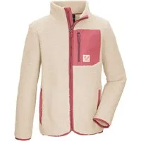 Killtec Fleecejacke KOW 140 GRLS FLC JCKT Weiche Sherpa-Fleecejacke mit Kinnschutz und Stauraum