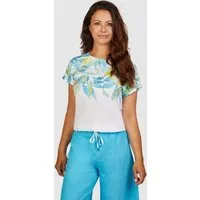 NAVIGAZIONE Print-Shirt (1-tlg) mit überschnittenen Schultern