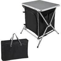Spetebo Campingtisch 2-in-1 Campingschrank und Tisch - 64 x 60 cm, klappbar