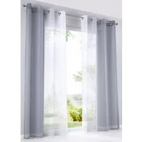 Gardinenbox Gardine (2 St), Ösen, transparent, Voile, Farbverlauf Vertikal »Modena« Voile Raffhalter 10000183