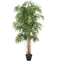 Kunstbambus Bambus Kunstpflanze Künstliche Pflanze Bambusbaum Kunstbaum 150 cm Bambus, Decovego, Höhe 150 cm