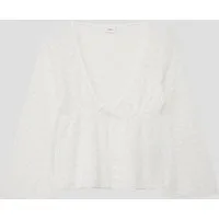 s.Oliver Cardigan Indoor-Jacke Taillierte Jacke aus Spitze mit Bindeband
