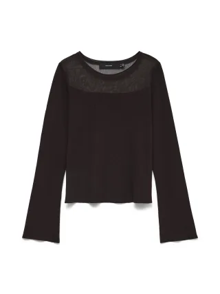 VERO MODA - VMCRICKET LS O-NECK PULLOVER Chocolate Torte - Gr. - L