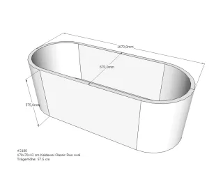 Neuesbad Wannenträger für Kaldewei Classic Duo oval 1700x700 SW11225