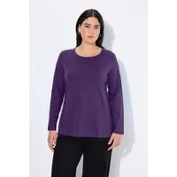 Ulla Popken T-Shirt Shirt Slim Rundhalsausschnitt Langarm