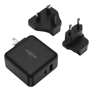 ANSMANN USB-Ladegerät Travel Charger TC230PD 3. 0A 30 Watt 2XUSB