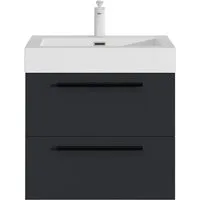 doporro Badezimmer-Set Badmöbel-Set Quadratto Waschbeckenunterschrank Waschplatz