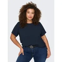 ONLY CARMAKOMA Shirtbluse CARVICA SS TOP WVN NOOS Materialmix, regular fit