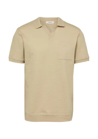 s.Oliver Red Label - Strukturiertes Poloshirt aus Baumwollmix beige - Gr. - M