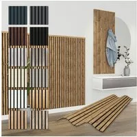 Hexim Wanddekoobjekt APH08 (Akustikpaneele 138,5x60cm Holz Comfort - flexible Holzpaneele Platten Lamellenwand MDF Wandpaneele Lamellenverkleidung Wandverkleidung schalldämmend 0.83m² Pecan)