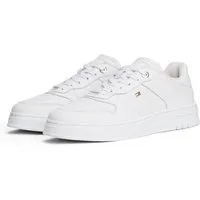 Tommy Hilfiger TH SPORTY CUPSOLE LEATHER Plateausneaker, Freizeitschuh, Halbschuh, Schnürschuh mit seitlichem Logo