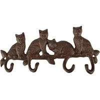 esschert design Wandhaken 4er-Haken »Katzenschwanz«.
