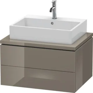 Duravit L-Cube Konsolenwaschtischunterbau wandhängend Flanell Grau Hochglanz 720x547x400 mm - LC5816 LC581608989