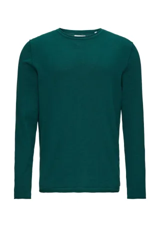 s.Oliver Red Label - Strickpullover mit Flammgarnstruktur blau/grün - Gr. - XXL