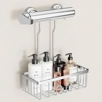 niffgaff Duschablage ohne Bohren aus SS304 Edelstahl, 30 x 13 x 37,5 cm, 1-tlg., Praktische hängende Halterung für Shampoo und Seife in der Dusche