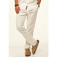 CARISMA Stoffhose in Leinen-Optik im Chinohose Stil mit Gummibund & Kordel - Sommerhose Herren luftige Freizeithose - Ideal für den Sommer & warme Tage