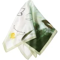 MayTree Seidentuch Seidentuch Premium quadratisch Lotus und Goldfisch 53x53, (Stück), 100% Seide in hochwertiger Geschenkverpackung, Muttertag, Geburtstag