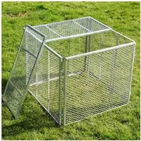TRUTZHOLM Komposter Metall 100x100x80 cm mit 2 tlg Deckel Gartenkomposter feuerverzinkt, BxTxH: 100x100x80 cm, 800 l, (Produkt, 4 St), feuerverzinkt