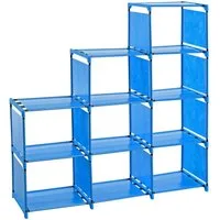 ESTEXO Regal Bücherregal Standregal Stufenregal Treppenregal Wandregal 9 Fächer B