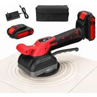 GARRYFIZH Akku-Multifunktionswerkzeug Fliesen Vibrator Fliesenrüttler Fliesenverlegemaschine, Bodenfliesenverlegevibrator Rot