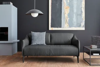 W.SCHILLIG 2,5-Sitzer "sally" mit Metall-Winkelfüßen in Schwarz pulverbeschichtet, Breite 174 cm