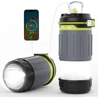 Quntis LED Taschenlampe Campinglampe, Faltbare Camping Laterne, Tragbare Taschenlampe, IPX4 (Set, 1-St), Zelt Lampe für Stromausfällen, Wandern, Notfall, Ausfälle usw