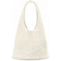 FOUORTUNATE-BEE Schultertasche Boho Stricktasche – Groß, vielseitig und perfekt für den Alltag, Modische Bohemian Stricktasche für Freizeit und Alltag