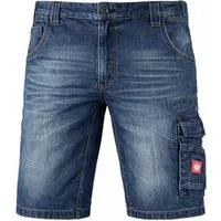 Engelbert Strauss Jeansshorts e.s. Worker-Jeans-Short, darkwashed Bund dehnbar