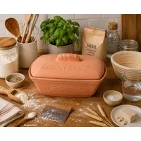 MamboCat Brotkasten Terra Brottopf Brotkasten mit Deckel Brötchen Aufbewahrungsbox Ton, Ton