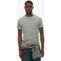 Superdry Rundhalsshirt ESSENTIAL LOGO EMB TEE aus Baumwolle und Single Jersey, Slim Fit, Kurzarm, hüftlang