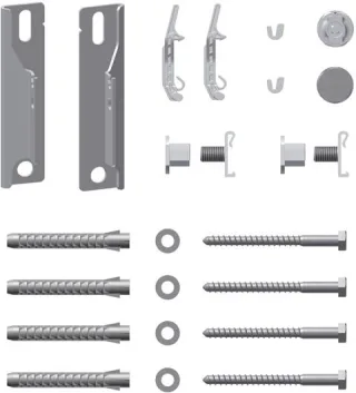 Kermi Badheizkörper Befestigungsset Plan-Design senkrecht (7) weiß, RAL9016, ZB02930001 ZB02930001