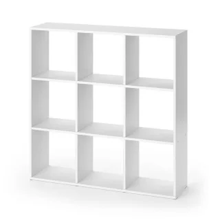 Vicco Raumteiler, Weiß, Holzwerkstoff, 9 Fächer, Rechteckig, 104x108x29 cm, Wohnzimmer, Regale, Bücherregale