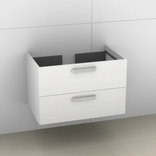 Artiqua 412 Waschtischunterschrank für Ventuno T0018 Weiß Glanz, 412-WU2L-I25-7050-68 412-WU2L-I25-7050-68