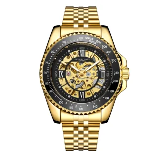 Hand Assembled Anthony James Limited Edition Tachymeter Sport Automatik Gold