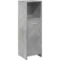 vidaXL Badezimmer-Set Badezimmerschrank Betongrau 30x30x95 cm Holzwerkstoff