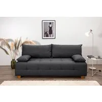 OTTO home Schlafsofa Bella, B: 196 cm, Liegefl. 145x196 cm, Bettfunktion, Bettkasten & 2 Armlehnenkissen, Federkern