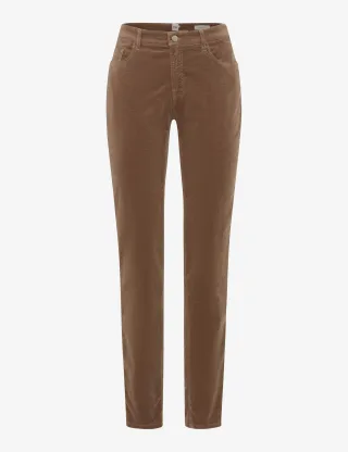 Brax Damen Five-Pocket-Hose Style MARY LIGHT WALNUT, Beige, Gr. 40L