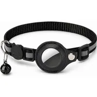 StellarLuma Katzen-Halsband Halsband Katzen Katzenhalsband für AirTag GPS Tracker Reflektierend, Reflektierendes Katzenhalsband mit Tracker-Halter und Glöckchen