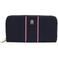 Tommy Hilfiger Geldbörse TH ICON LRG ZA NYLON CORP, Unisex Portemonnaie, Geldbeutel mit TH-Schmucklogo