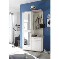 HBZ Kompaktgarderobe Romance im Landhausstil, BxHxT 50x71x38 cm (1-St) Kommode mit 1 Tür, 1 Schubkasten mit 4 Einlegeböden, 1 Einlegeboden