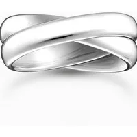 THOMAS SABO Fingerring Thomas Sabo TR2490-001-21-64 Damenring - Duo schmal silber