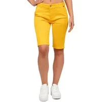 Cipo & Baxx Shorts Damen Straight Fit Capri Hose Mid Waist BA-WK186 erhältlich in trendigen Farben